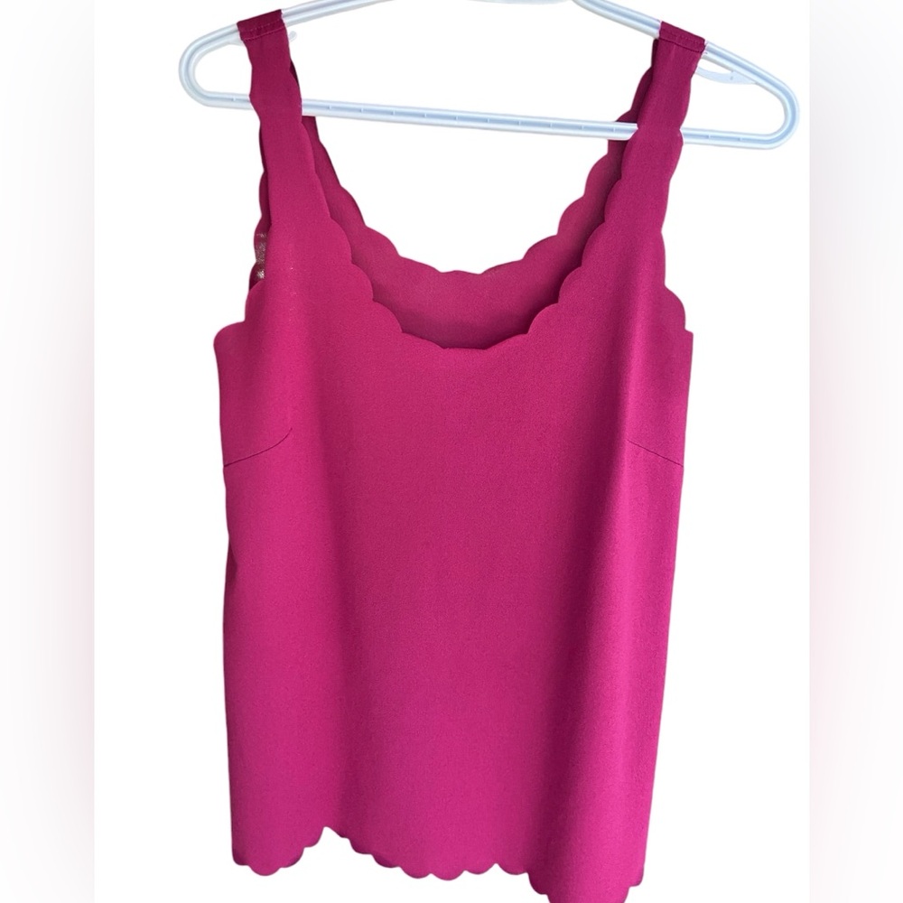 Fuchsia Scalloped Tank